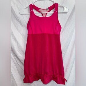 Athleta Pink Skills & Drills Racerback Built in Bra Tank Top size XXS